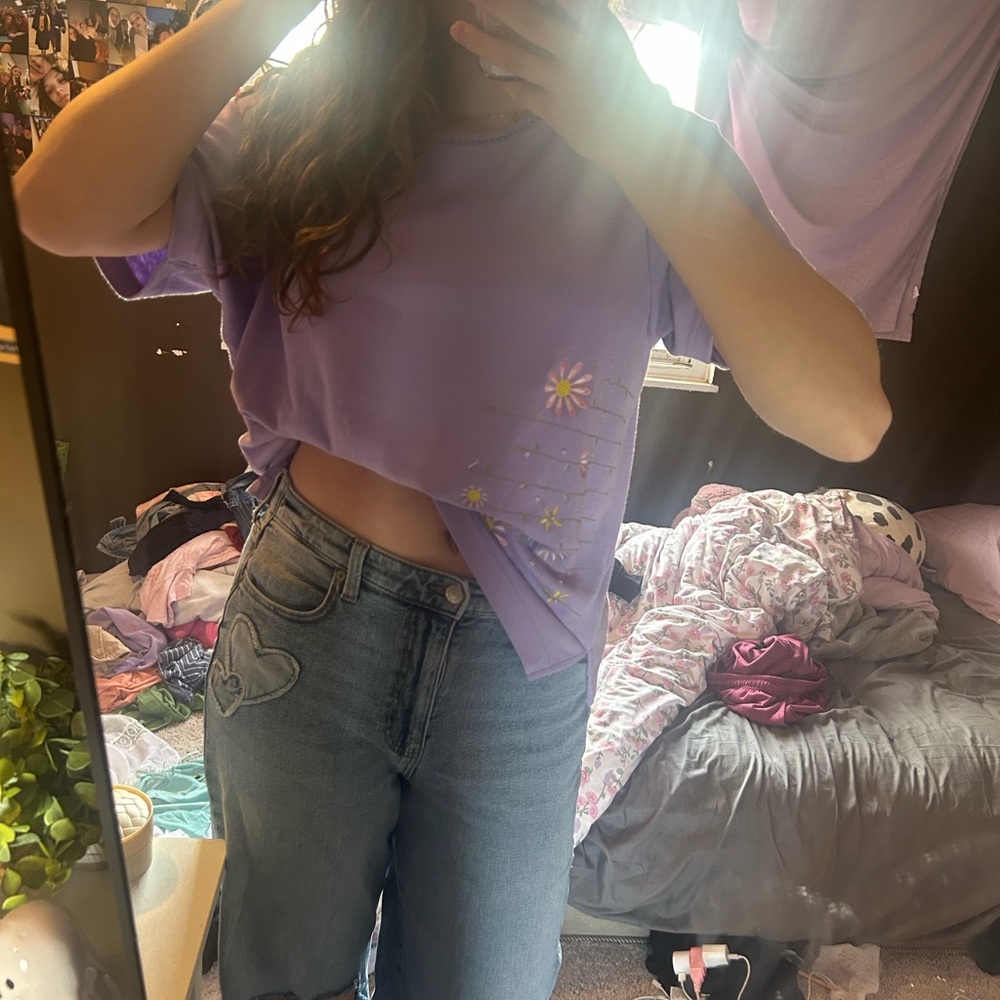 Purple Floral Women's Top